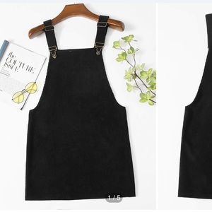 Black Cord Overall Dress 2XL ✨